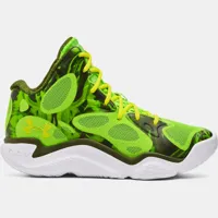 chaussure de basketball curry spawn flotro unisexe hyper vert / rough / flash light 44.5