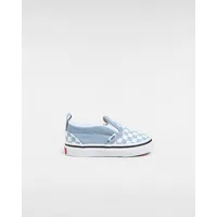 vans chaussures classic slip-on v checkerboard bébé (1-4 ans) (color theory checkerboard dusty blue) toddler bleu, taille 19