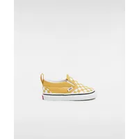 vans chaussures à scratch classic slip-on bébé (1 à 4 ans) (color theory checkerboard golden glow) toddler jaune, taille 19